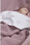 Meyco baby wiegdeken Mini relief GOTS 75x100 cm lila Babydeken Paars Effen - Thumbnail 3