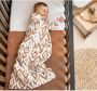 Meyco baby wieglaken Ikat Uni 75x100 cm set van 2 Sand Toffee Babylaken Bruin - Thumbnail 2