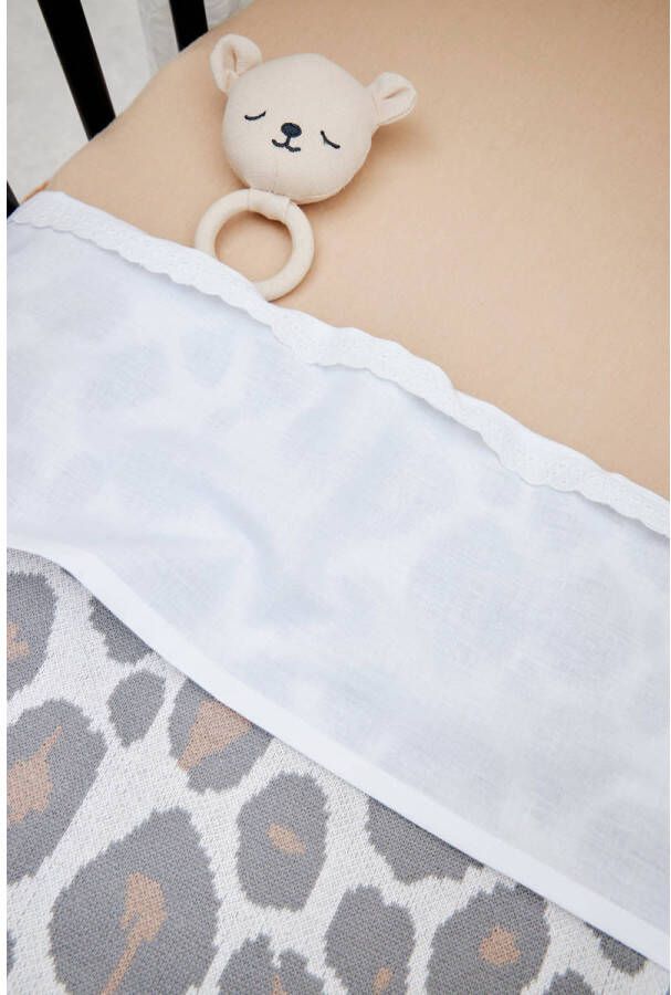 Meyco baby wieglaken Lace 75x100 White