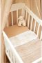 Meyco baby wieglaken set van 2 75x100 cm Branches sand Uni sand Babylaken Beige - Thumbnail 3