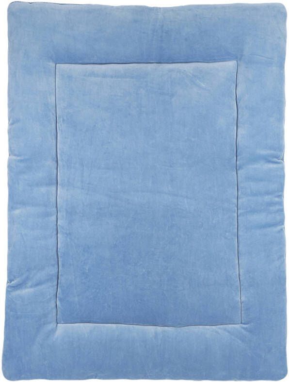 Meyco boxkleed Mini relief GOTS 77x97 cm denim blauw