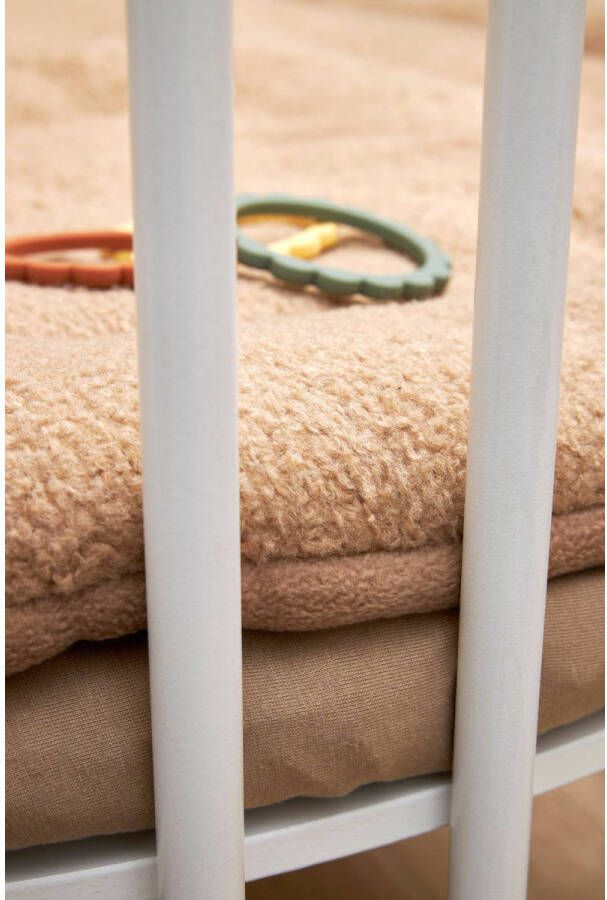 Meyco boxkleed Rond Bouclé Uni Ø95 cm Toffee