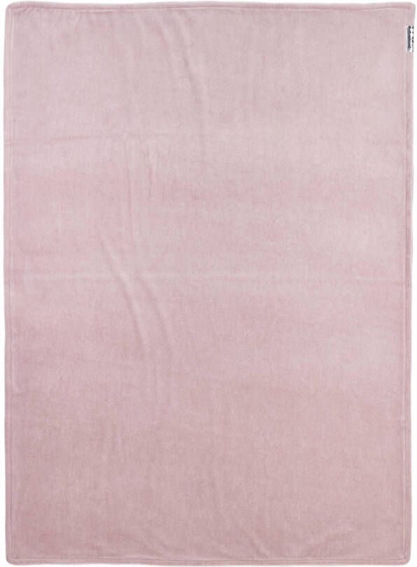 Meyco fijngebreide ledikantdeken velvet Knit basic 100x150 cm lilac