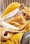 Meyco fleece wikkeldeken Cheetah honeygold Geel All over print - Thumbnail 3
