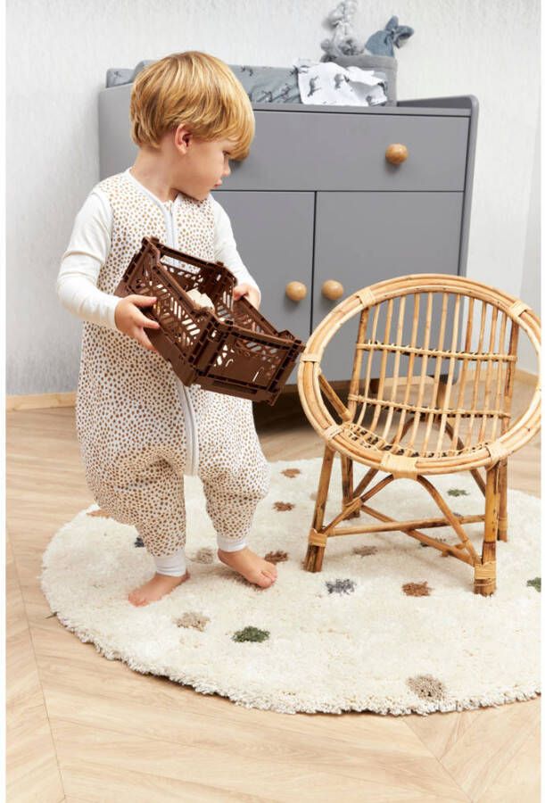Meyco gevoerde baby slaapzak Cheetah taupe