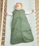 Meyco gevoerde baby slaapzak uni forest green Babyslaapzak Groen 110 cm - Thumbnail 3