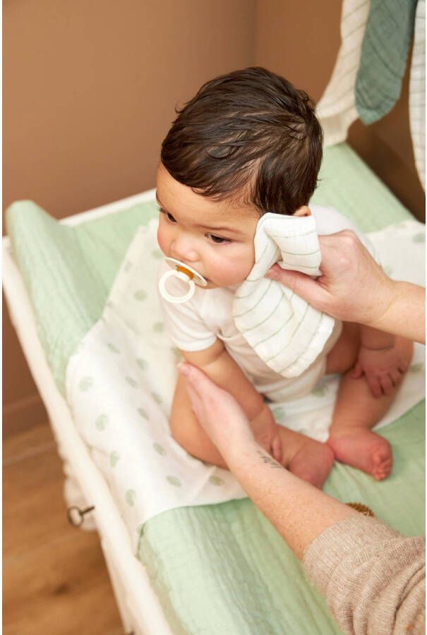 Meyco hydrofiele aankleedkussenhoes soft green