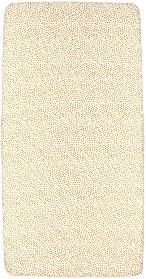 Meyco jersey hoeslaken boxmatras 75x95 Cheetah honey gold