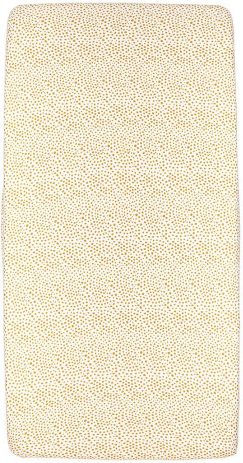 Meyco jersey hoeslaken boxmatras 75x95 Cheetah honey gold