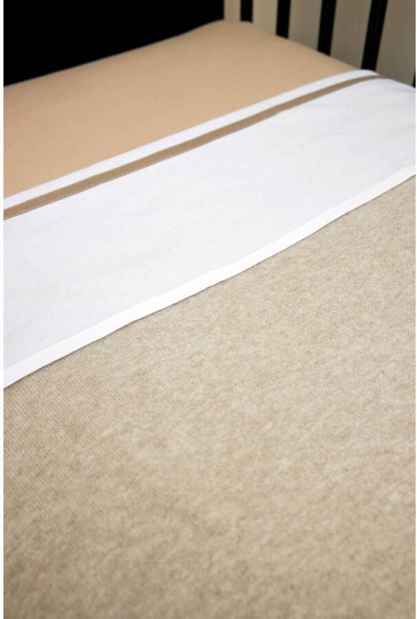 Meyco katoenen jersey co-sleeper hoeslaken 50x90 cm set van 2 Sand