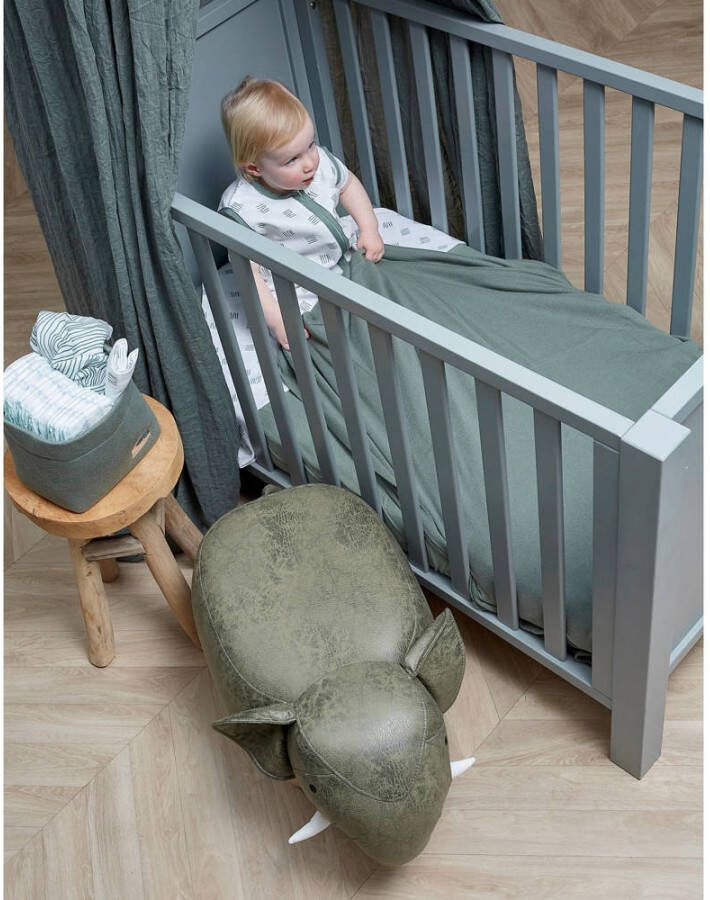 Meyco katoenen jersey hoeslaken junior bed 70x140 150 cm set van 2 forest green