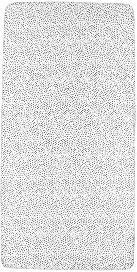 Meyco katoenen jersey hoeslaken juniorbed 70x140 150 cm Cheetah grijs