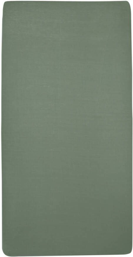 Meyco katoenen jersey hoeslaken wieg set van 2 50x90 forest green