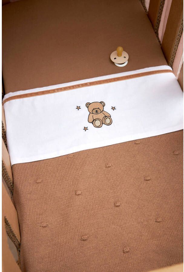 Meyco katoenen jersey wieg hoeslaken 40x80 90 cm set van 2 Toffee