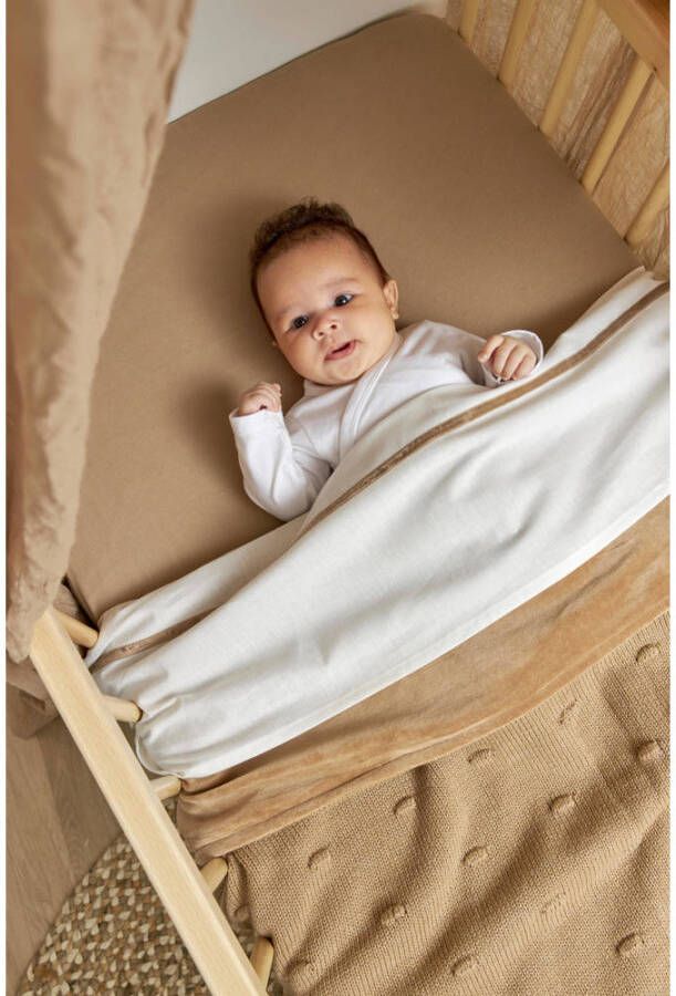 Meyco katoenen junior hoeslaken set van 2 70x140 150 cm taupe