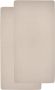 Meyco katoenen ledikant hoeslaken set van 2 60x120 cm sand Beige Effen - Thumbnail 3