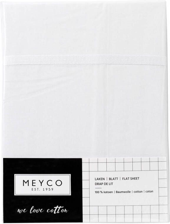 Meyco ledikantlaken met bies 100x150 cm wit wit