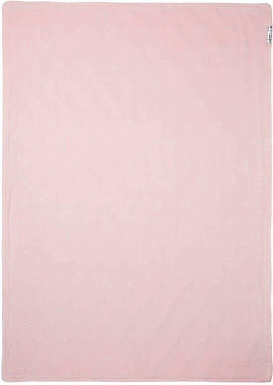 Meyco Silverline Knots ledikantdeken met velours 100x150 cm roze