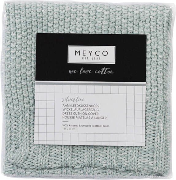 Meyco Silverline Relief Mixed aankleedkussenhoes 45x70 cm groen
