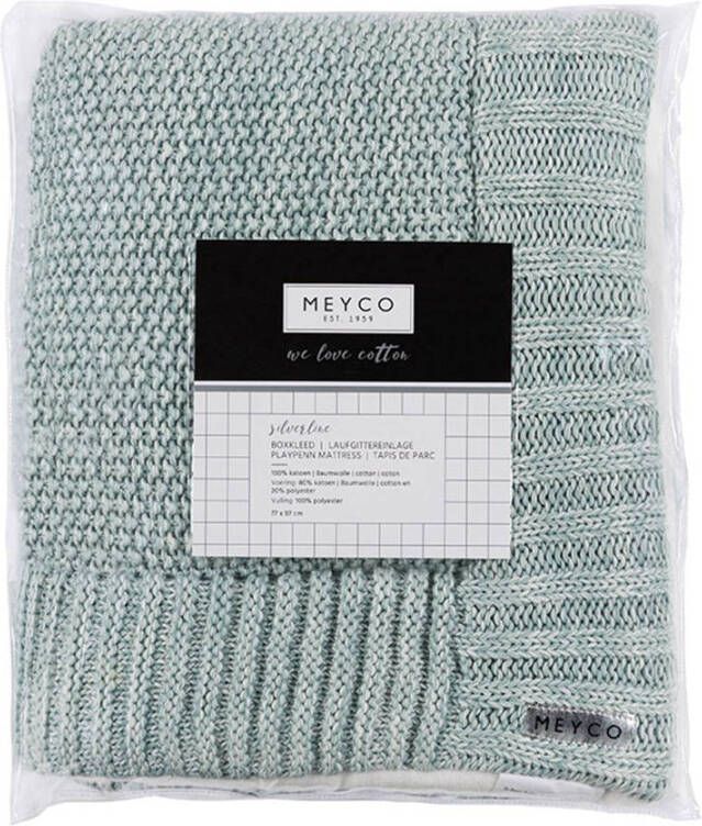 Meyco Silverline Relief Mixed boxkleed 77x97 cm groen