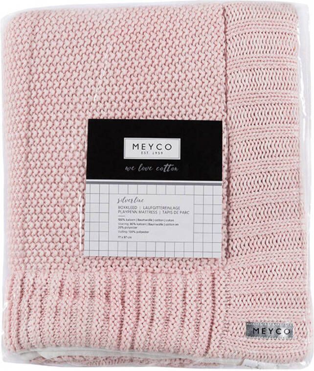 Meyco Silverline Relief Mixed boxkleed 77x97 cm roze