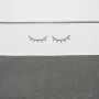 Meyco Sleepy eyes ledikantlaken 100x150 cm grijs Babylaken - Thumbnail 2