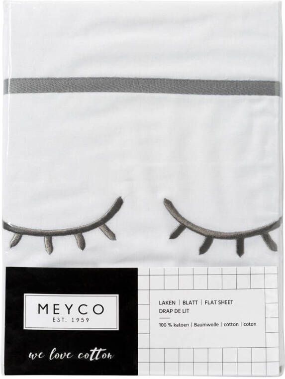Meyco Sleepy eyes ledikantlaken 100x150 cm grijs