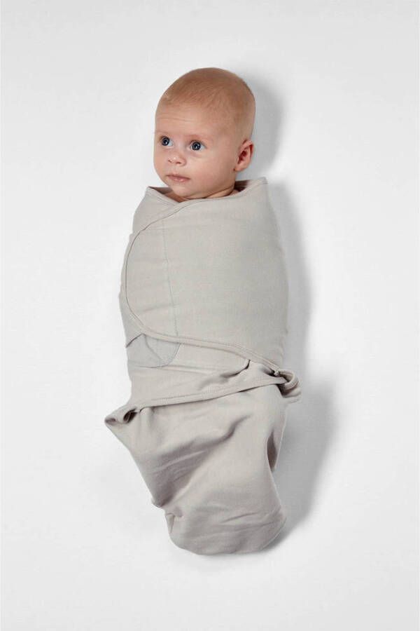 Meyco swaddle 2-pack 0-3 mnd Panter neutral Uni grijs