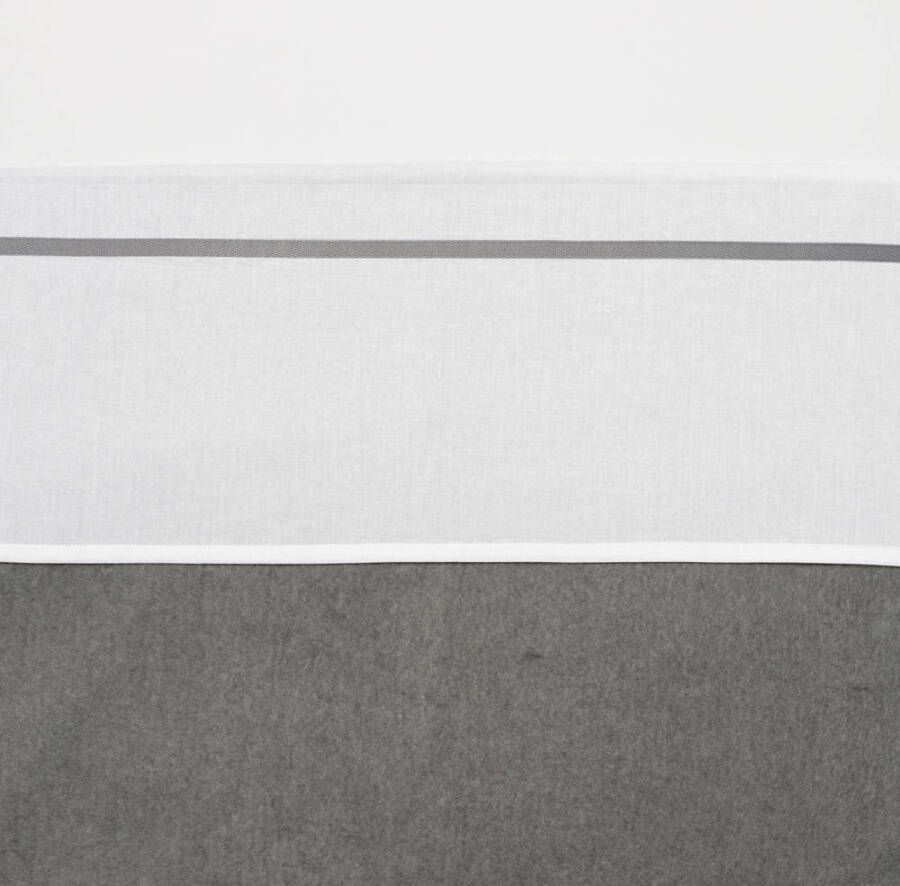 Meyco wieglaken met bies 75x100 cm grijs