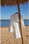 Meyco X Mrs. Keizer hydrofiele badjas Ibiza wit warm zand Bamboe Capuchon 110 116 - Thumbnail 2