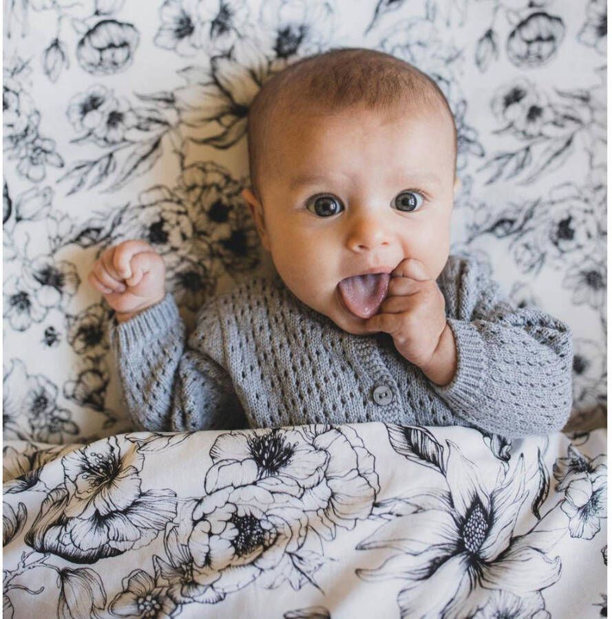 Mies & Co baby ledikantdeken soft teddy Bumble Love 110x140 cm