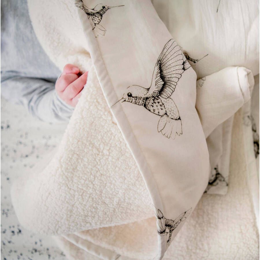 Mies & Co baby ledikantdeken soft teddy Cloud Dancers 110x140 cm
