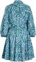 Miljuschka by Wehkamp blousejurk geometrische print met riem blauw groen - Thumbnail 2