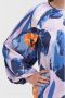 Miljuschka by Wehkamp satijnen jurk met bloemenprint lila blauw - Thumbnail 5