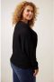 Miss Etam Plus ribgebreide trui Letizia zwart - Thumbnail 3
