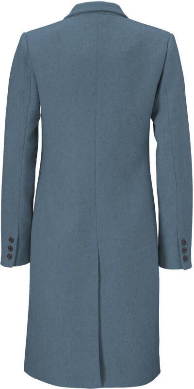 Modström jas Odelia coat met wol grijsblauw