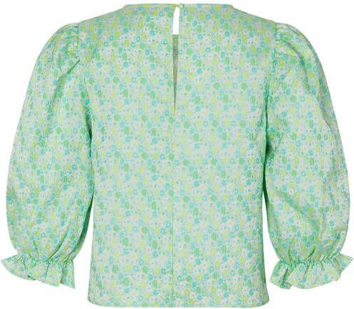 Modström gebloemde blousetop Dorianmd groen