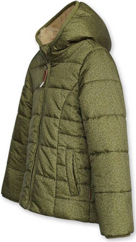 Moodstreet gewatteerde winterjas van gerecycled polyester groen
