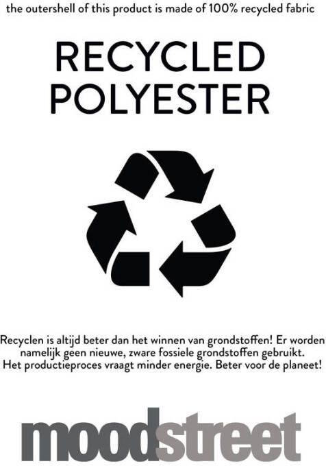 Moodstreet gewatteerde winterjas van gerecycled polyester metallic groen