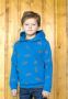 Moodstreet hoodie met all over print felblauw Sweater Jongens Stretchkatoen Capuchon 110 116 - Thumbnail 4