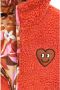 Moodstreet reversible winterjas met teddy oranje bruin roze Meisjes Polyester Capuchon 122 128 - Thumbnail 2