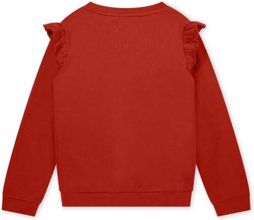 Moodstreet sweater met printopdruk 261 redwood