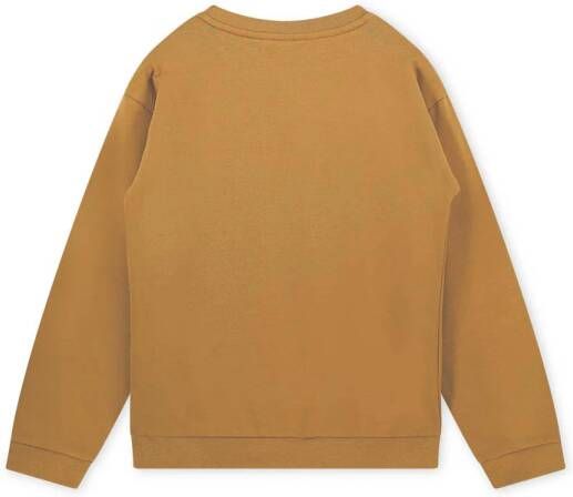 Moodstreet sweater met printopdruk bruin