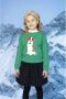 Moodstreet sweater met printopdruk felgroen Meisjes Stretchkatoen Ronde hals 110 116 - Thumbnail 4