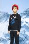 Moodstreet sweater met printopdruk zwart blauw Jongens Stretchkatoen Ronde hals 110 116 - Thumbnail 2