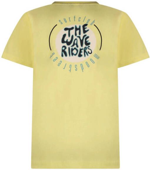 Moodstreet T-shirt met backprint geel