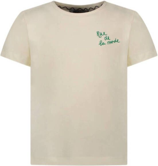 Moodstreet T-shirt met backprint warmwit