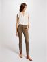 Morgan coated slim fit broek kaki - Thumbnail 2
