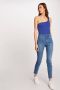 Morgan cropped high waist skinny jeans blue - Thumbnail 2