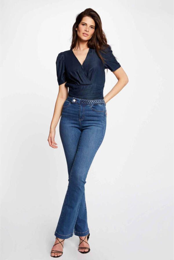 Morgan high waist flared jeans dark denim - Foto 2
